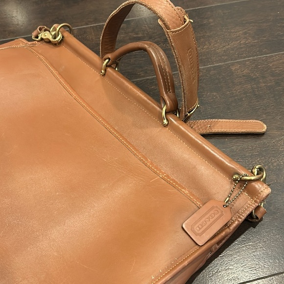 COACH Vintage ‘96 Beekman Briefcase/Laptop Bag Brown Gold - Picture 11 of 16